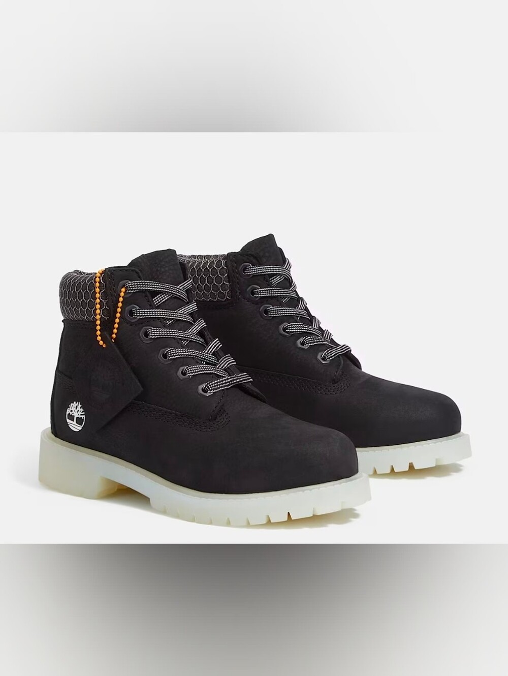 Timberland Youth US Size 13 1 Or 2 Premium 6 Inch Lace Up Waterproof Black Boots